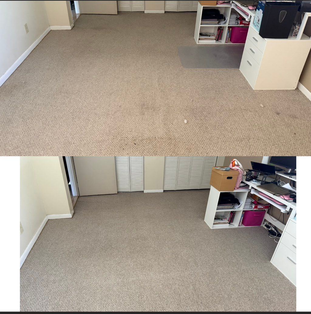 Carpet cleaning — bedroom
