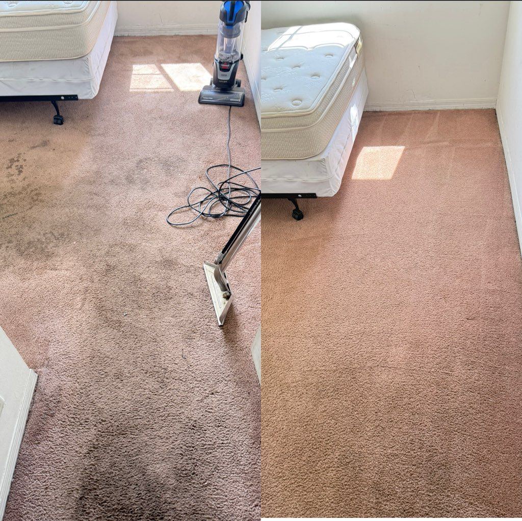 Carpet cleaning — bedroom