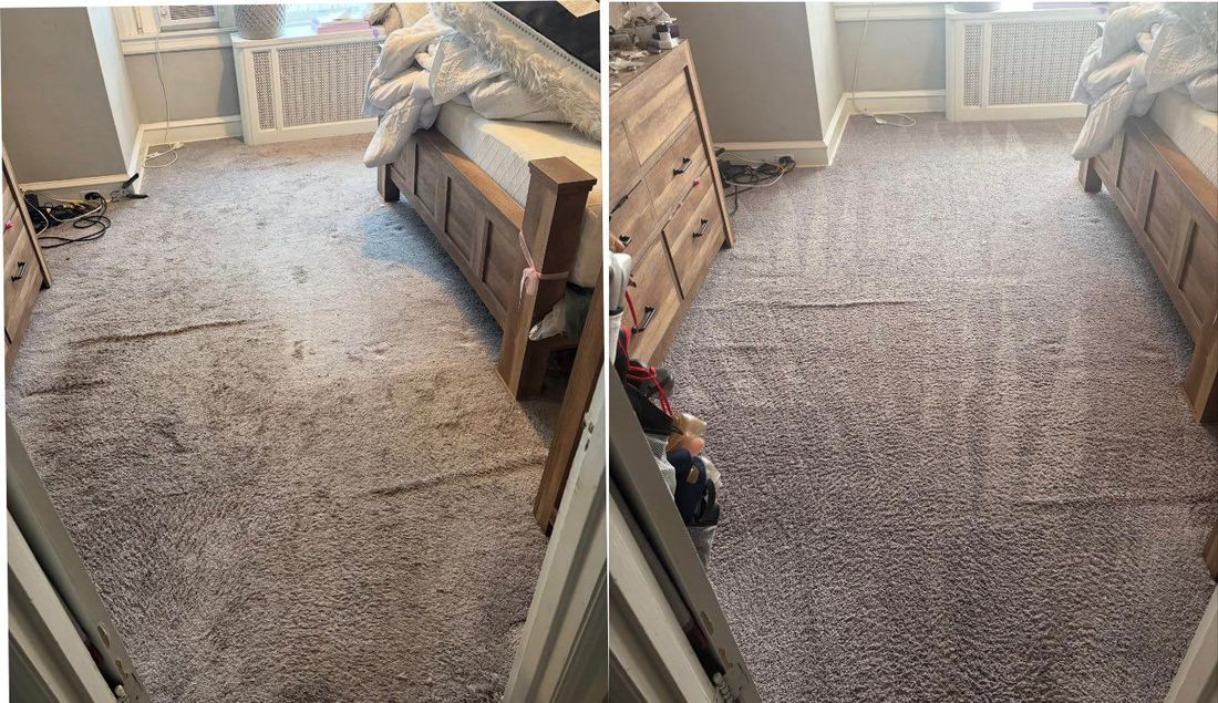Carpet cleaning — living room