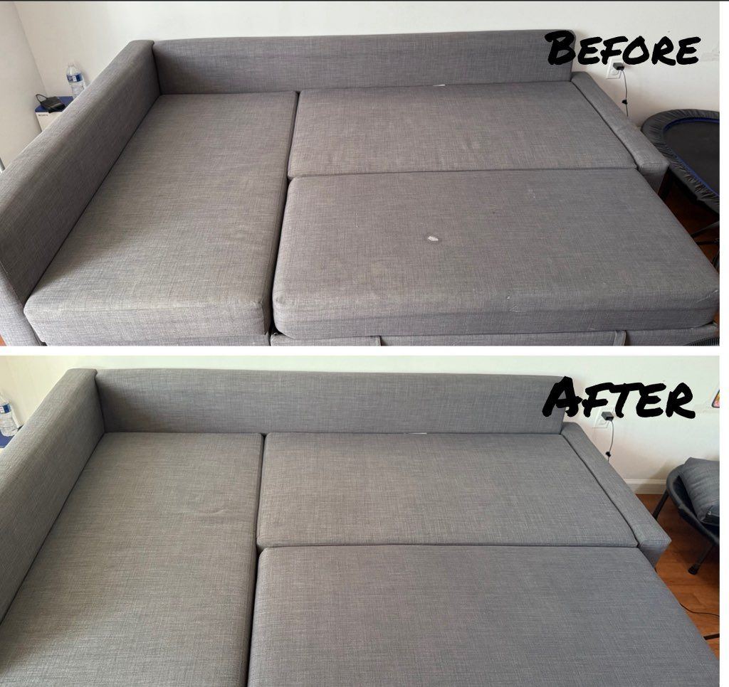 Upholstery cleaning — sectional sofa